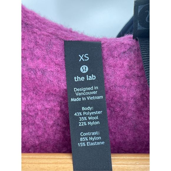 Lululemon Lab Jacket Siffra Hybrid 1/2 Zip Wool Blend Gray Blue Hooded New - Picture 13 of 14